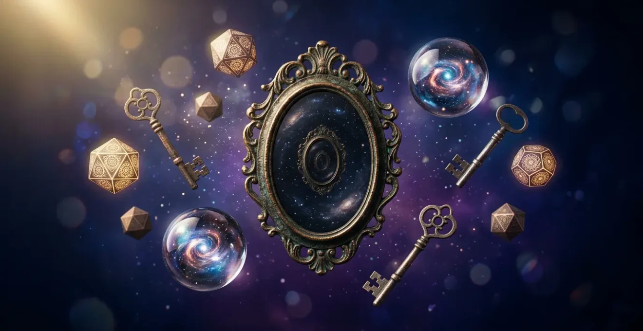 Composition symbolique représentant l'universalité des archétypes jungiens et du tarot