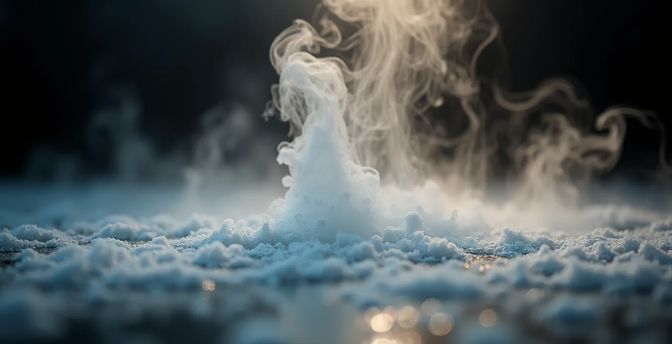 Représentation métaphorique de l'alchimie entre les éléments Feu et Eau